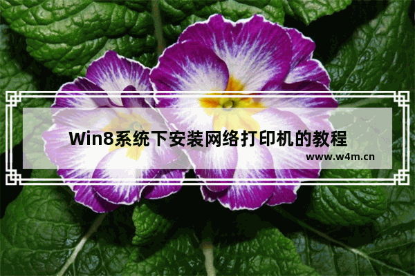 Win8系统下安装网络打印机的教程