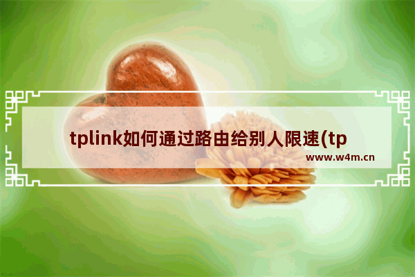 tplink如何通过路由给别人限速(tp-link怎么限制别人联网)