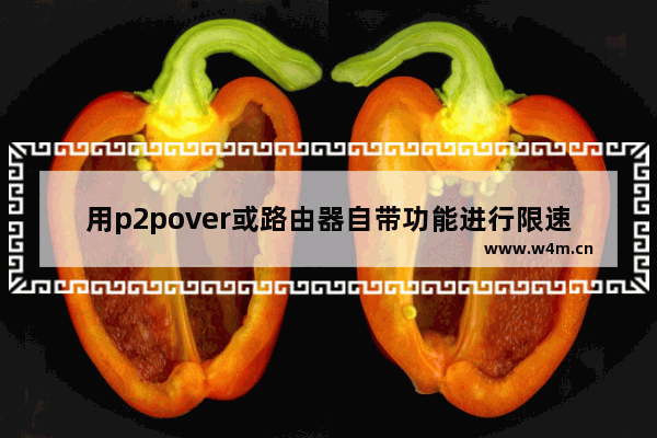 用p2pover或路由器自带功能进行限速