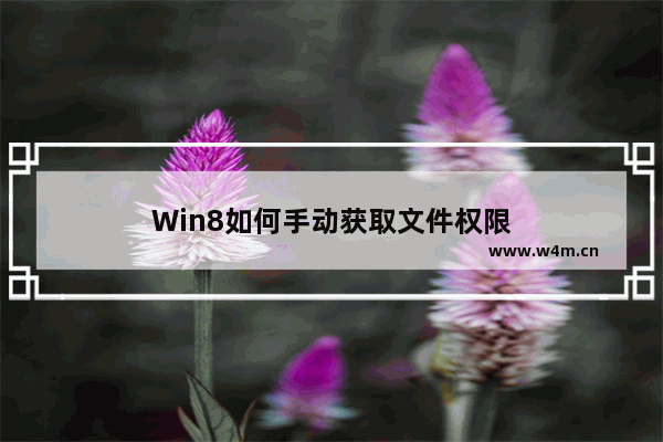 Win8如何手动获取文件权限