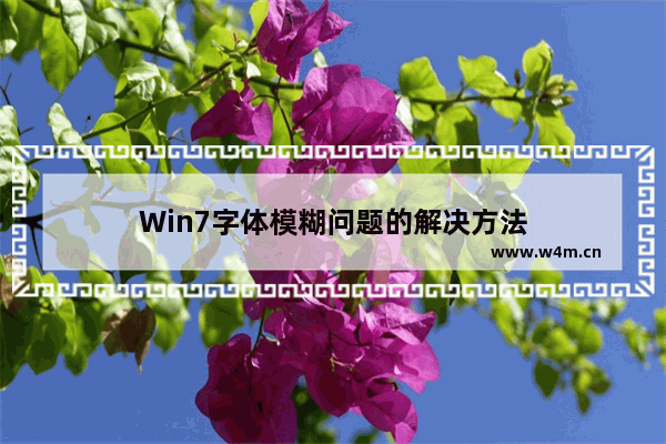 Win7字体模糊问题的解决方法