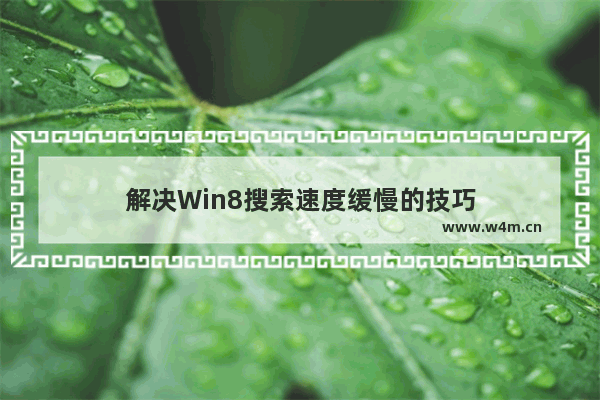 解决Win8搜索速度缓慢的技巧