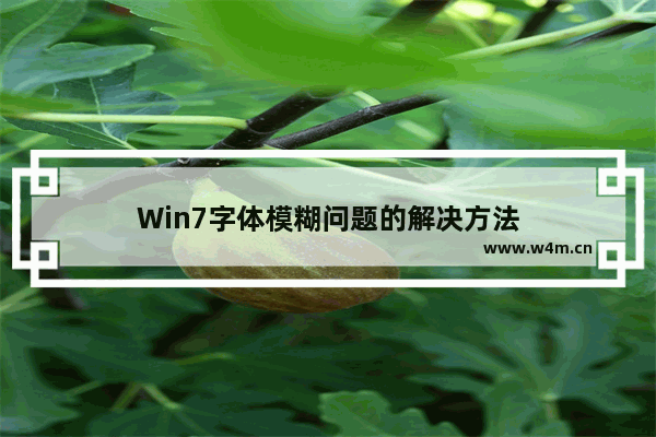 Win7字体模糊问题的解决方法