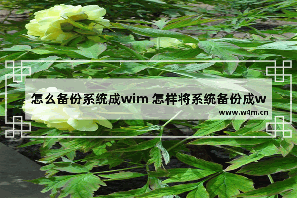 怎么备份系统成wim 怎样将系统备份成wim文件