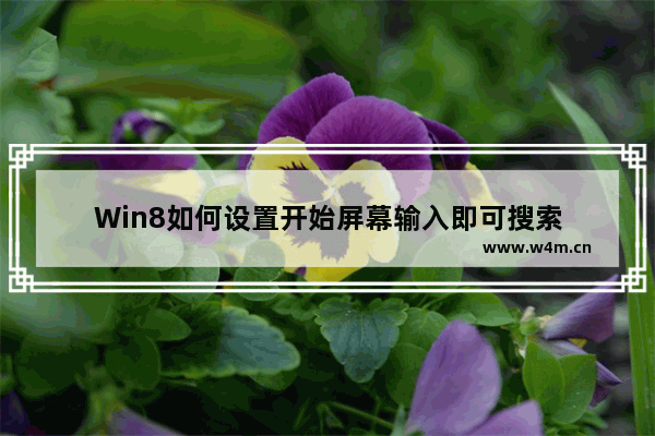 Win8如何设置开始屏幕输入即可搜索