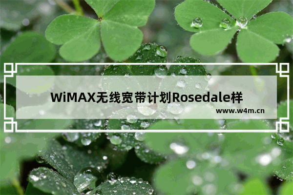 WiMAX无线宽带计划Rosedale样本出货