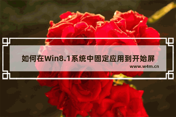 如何在Win8.1系统中固定应用到开始屏幕或任务栏