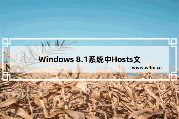 Windows 8.1系统中Hosts文件失效的原因及解决方法