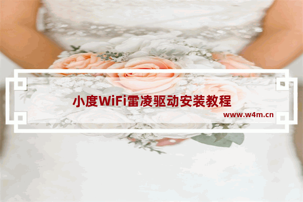 小度WiFi雷凌驱动安装教程