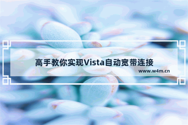 高手教你实现Vista自动宽带连接