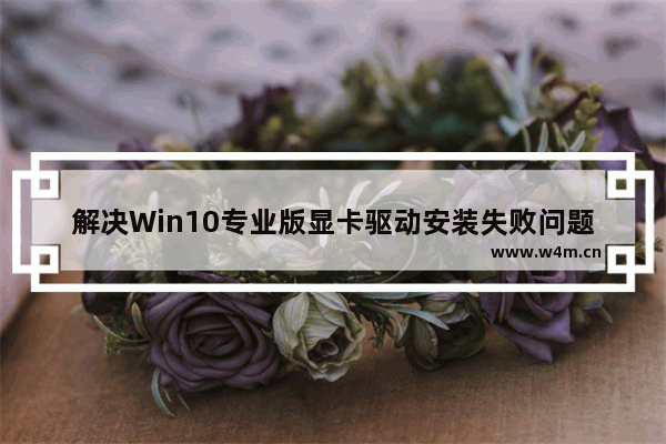 解决Win10专业版显卡驱动安装失败问题