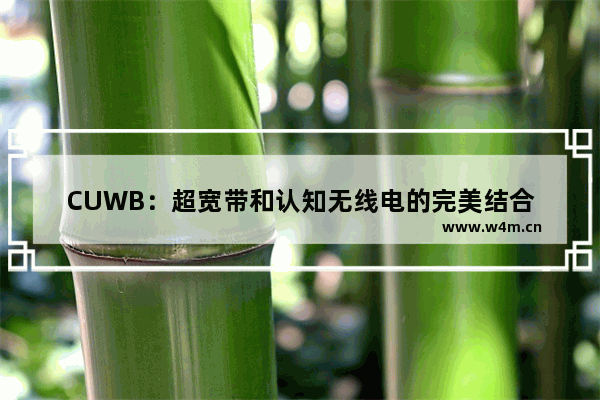 CUWB：超宽带和认知无线电的完美结合