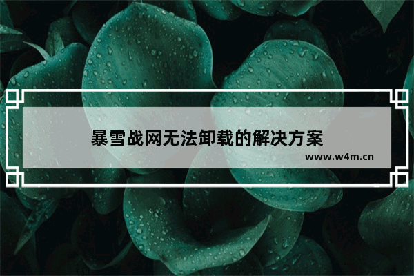 暴雪战网无法卸载的解决方案