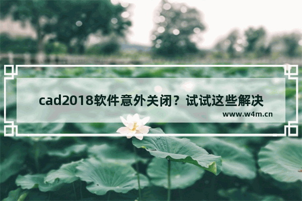 cad2018软件意外关闭？试试这些解决方法