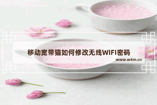 移动宽带猫如何修改无线WIFI密码