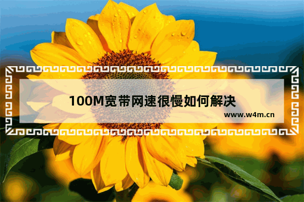 100M宽带网速很慢如何解决