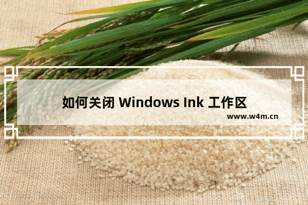 如何关闭 Windows Ink 工作区？教你快速关闭电脑 Windows Ink