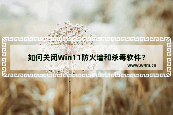 如何关闭Win11防火墙和杀毒软件？