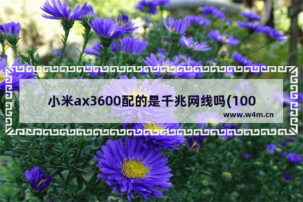 小米ax3600配的是千兆网线吗(100兆宽带用小米ax3600)