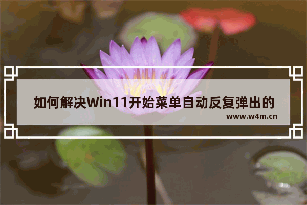 如何解决Win11开始菜单自动反复弹出的问题？