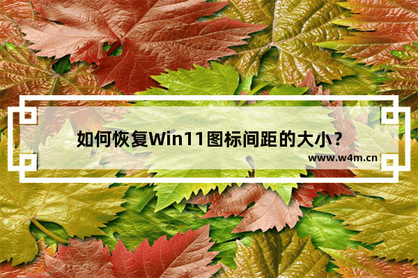 如何恢复Win11图标间距的大小？