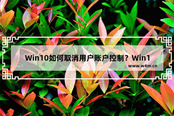 Win10如何取消用户账户控制？Win10用户账户控制取消教程