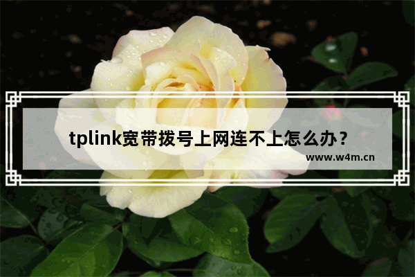 tplink宽带拨号上网连不上怎么办？