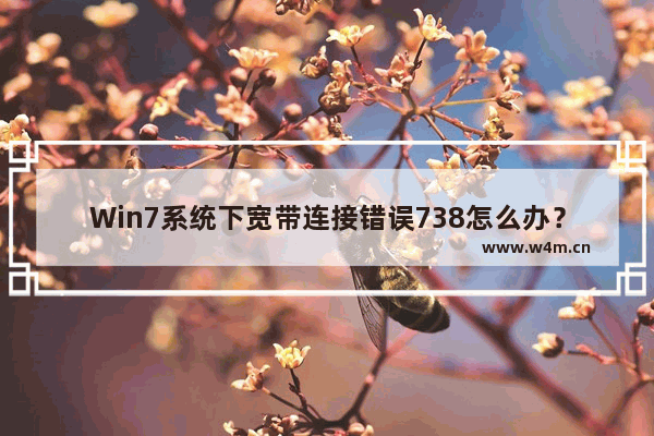 Win7系统下宽带连接错误738怎么办？