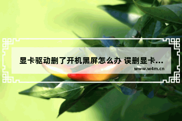 显卡驱动删了开机黑屏怎么办 误删显卡驱动导致开机黑屏如何解决