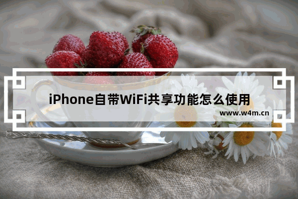 iPhone自带WiFi共享功能怎么使用？