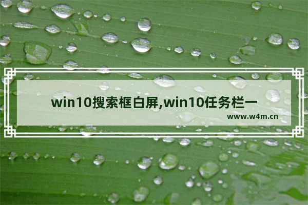 win10搜索框白屏,win10任务栏一点就黑屏