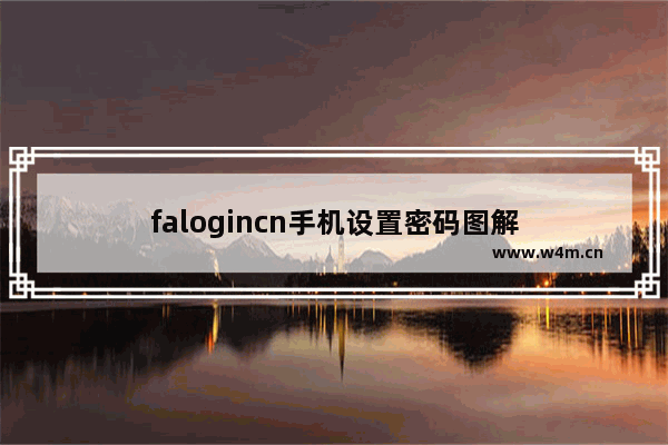 falogincn手机设置密码图解