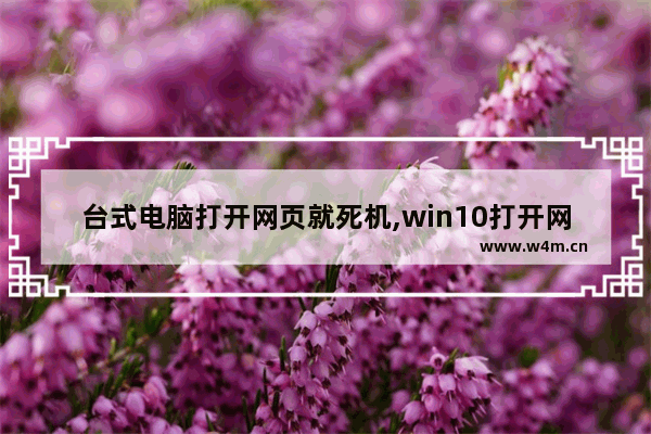 台式电脑打开网页就死机,win10打开网页死机