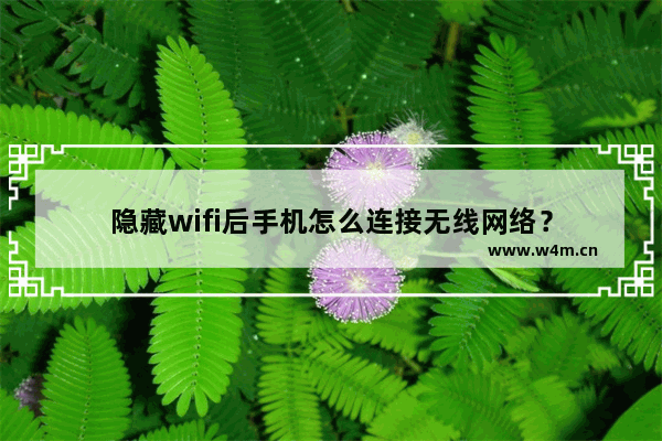 隐藏wifi后手机怎么连接无线网络？