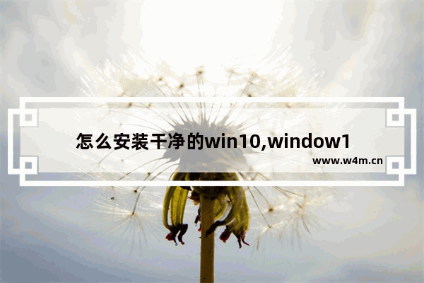 怎么安装干净的win10,window10安装版系统怎么装