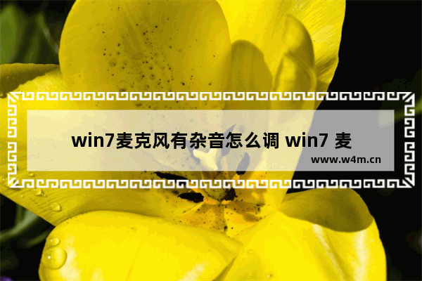 win7麦克风有杂音怎么调 win7 麦克风