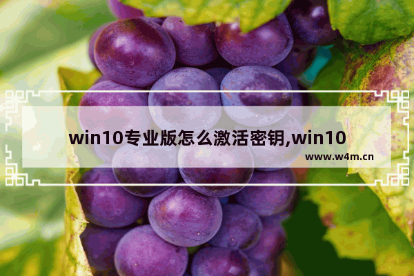 win10专业版怎么激活密钥,win10专业版激活密钥最新