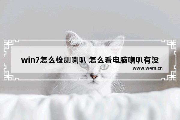 win7怎么检测喇叭 怎么看电脑喇叭有没有坏