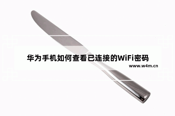 华为手机如何查看已连接的WiFi密码