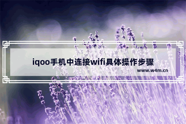 iqoo手机中连接wifi具体操作步骤