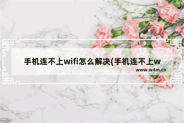 手机连不上wifi怎么解决(手机连不上wifi是什么毛病)