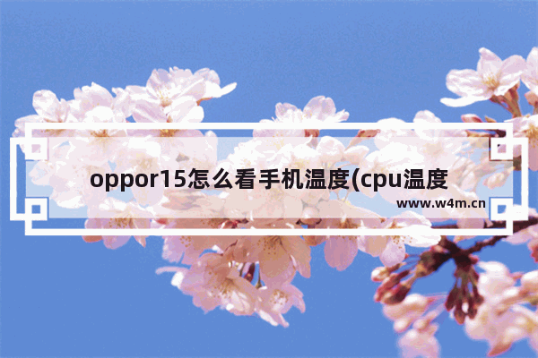 oppor15怎么看手机温度(cpu温度怎么测试)