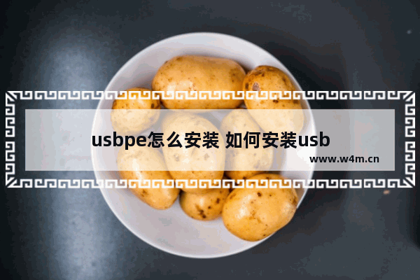 usbpe怎么安装 如何安装usb