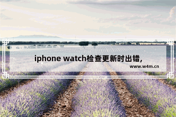 iphone watch检查更新时出错,apple watch 警报的原因