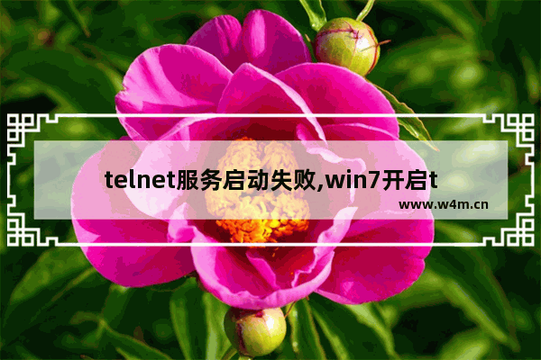 telnet服务启动失败,win7开启telnet客户端出现错误