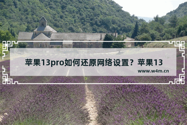 苹果13pro如何还原网络设置？苹果13pro还原网络设置教程