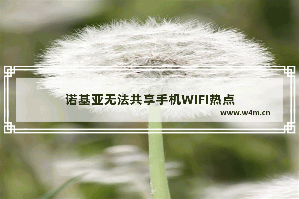 诺基亚无法共享手机WIFI热点