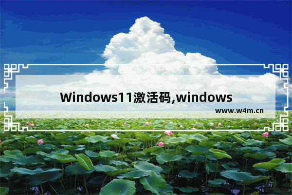 Windows11激活码,windows10激活密钥永久激活码