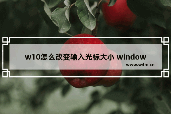 w10怎么改变输入光标大小 windows输入光标变了