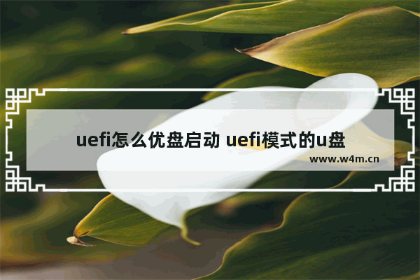 uefi怎么优盘启动 uefi模式的u盘启动盘